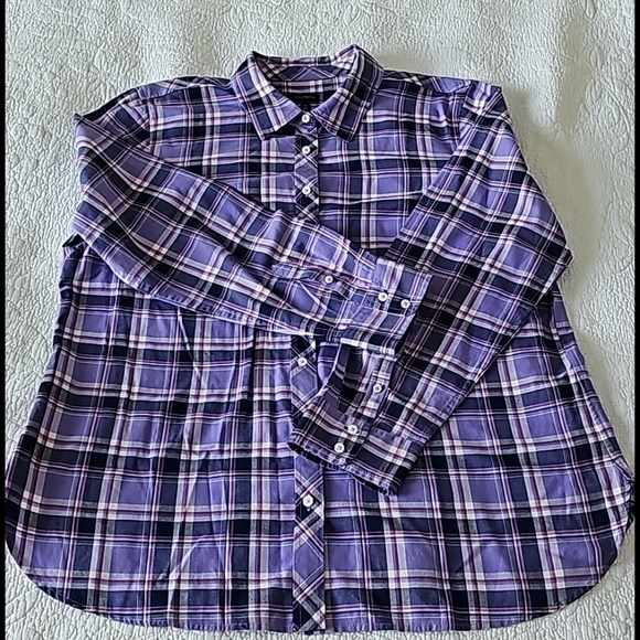 Talbots Checkered Button-down Longsleeves Shirt - Picture 4 of 11